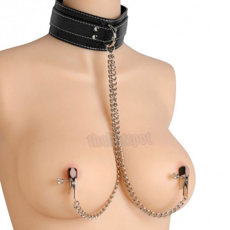 Adora Collar with Nipple Clamps